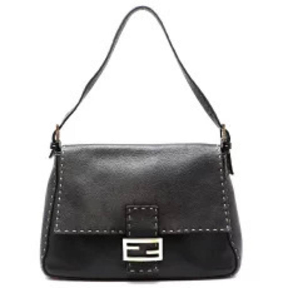 Fendi Mamma Bucket Handbag Selleria Black